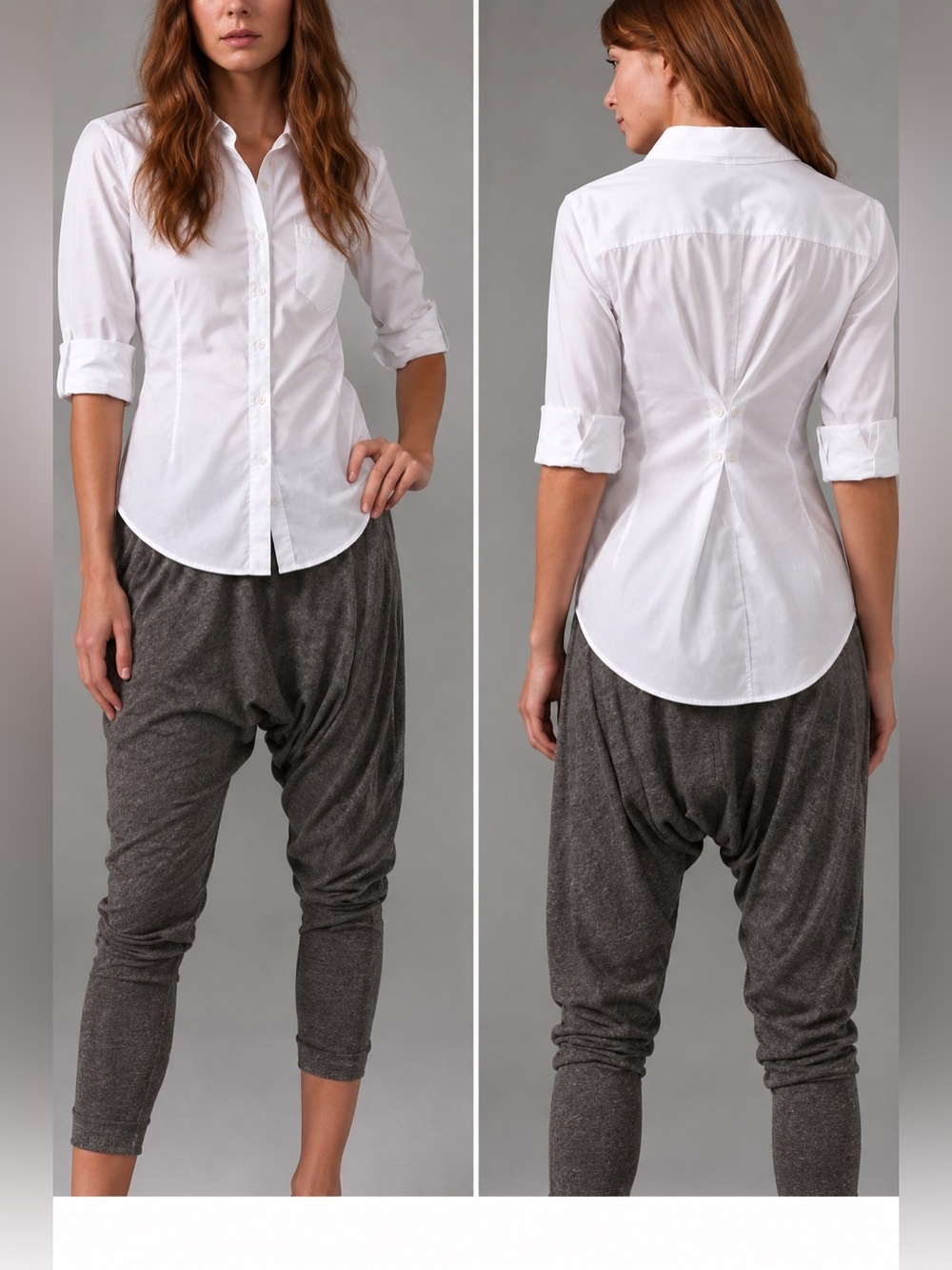 Elizabeth and James Cohen White Tailored Button-Down Shirt small EUC